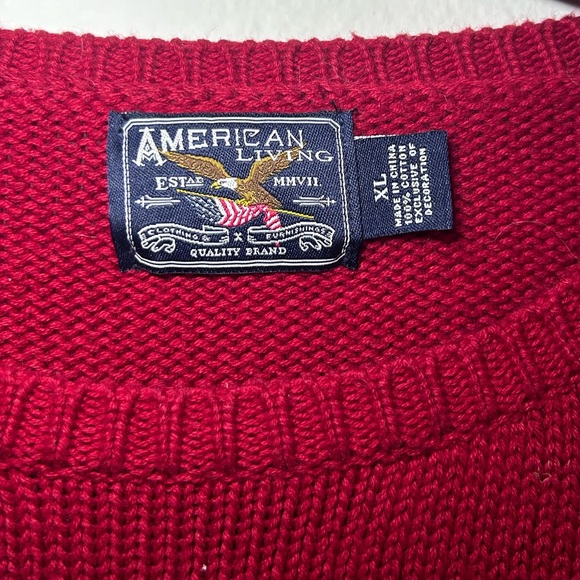 vintage 1970s Christmas sweater w reindeer | 100% cotton knit - Picture 4 of 5